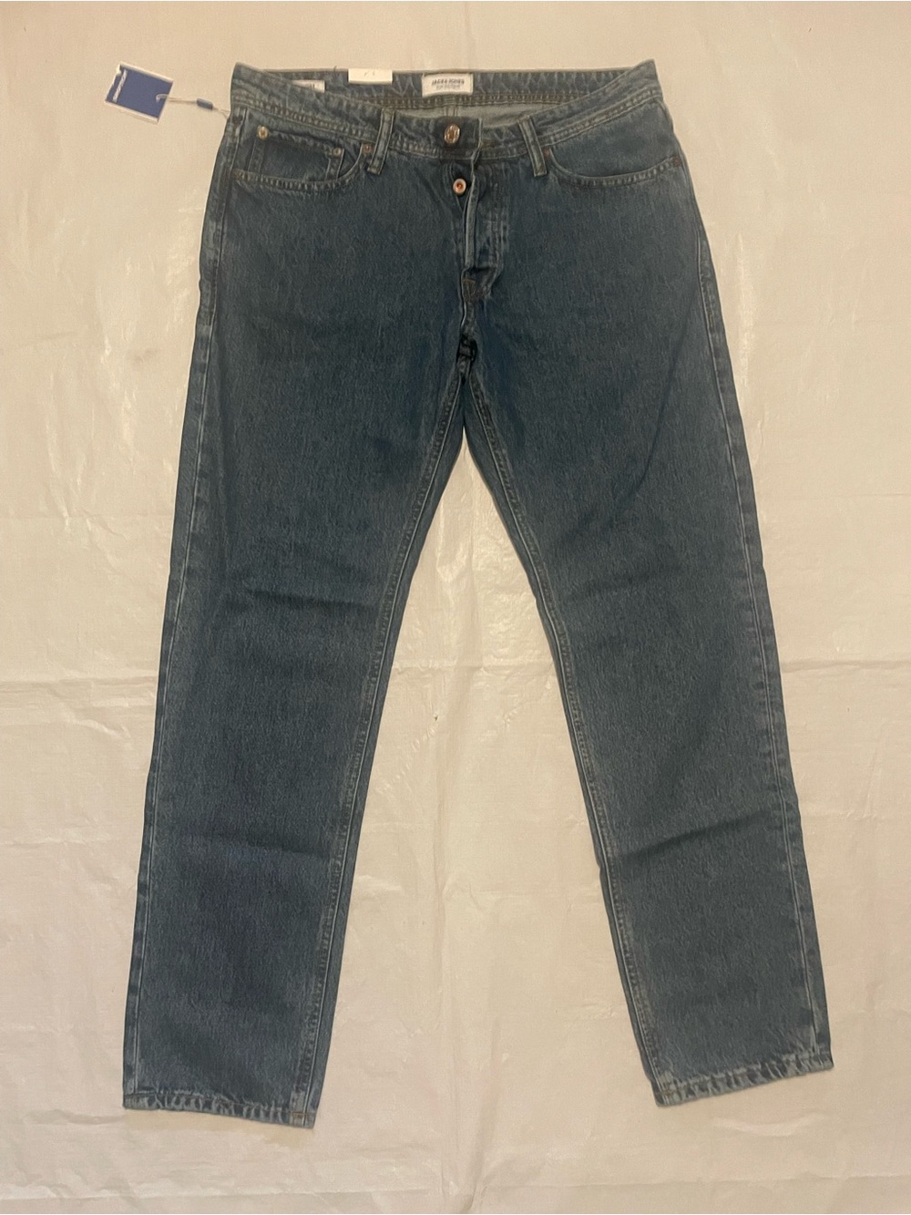 Jack & Jones Men's Navy Straight-Leg Jeans